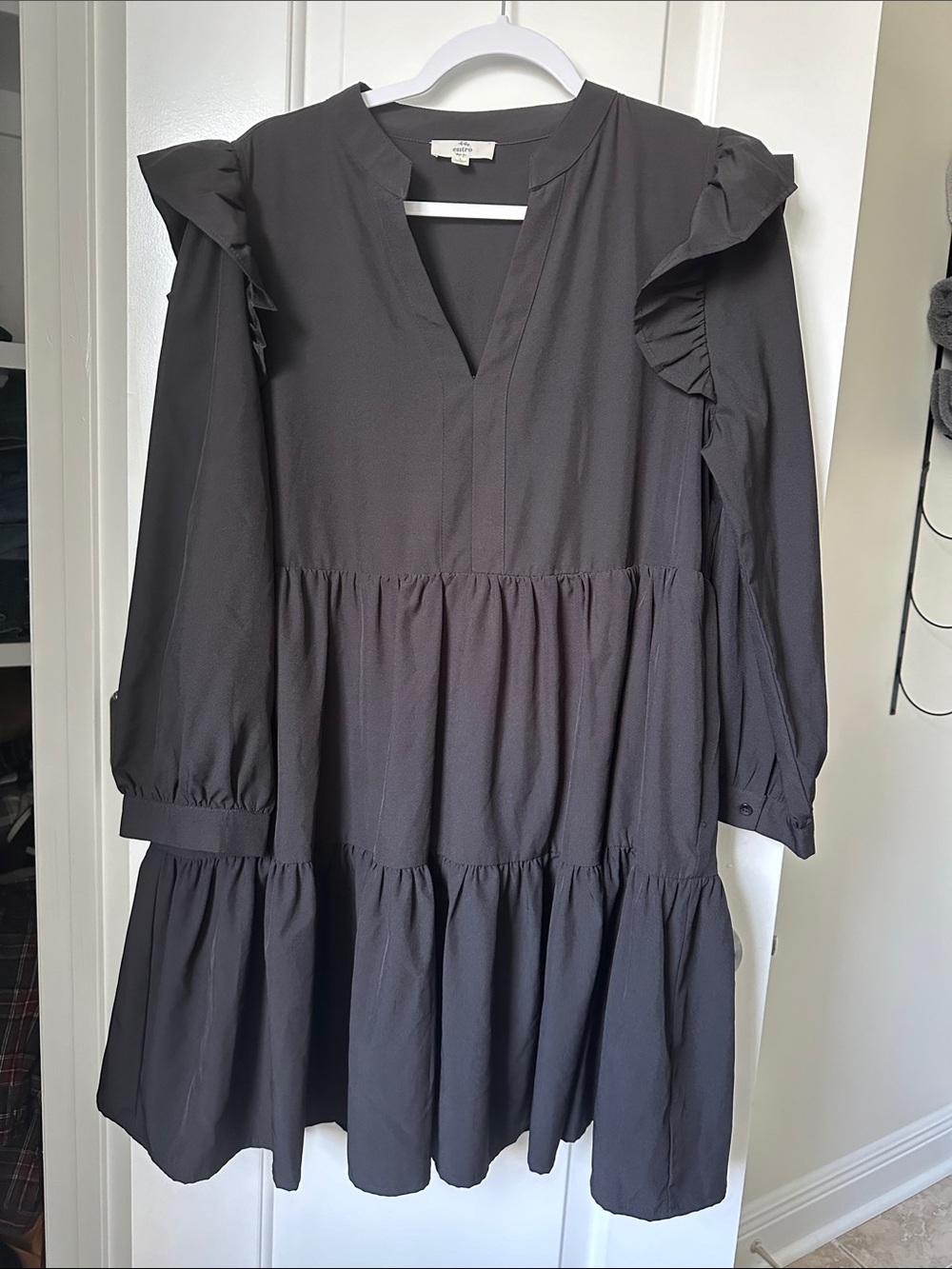 Black Ruffle Tiered Dress
